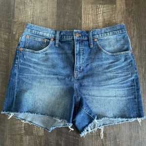 Madewell high rise denim cut off shorts size 31